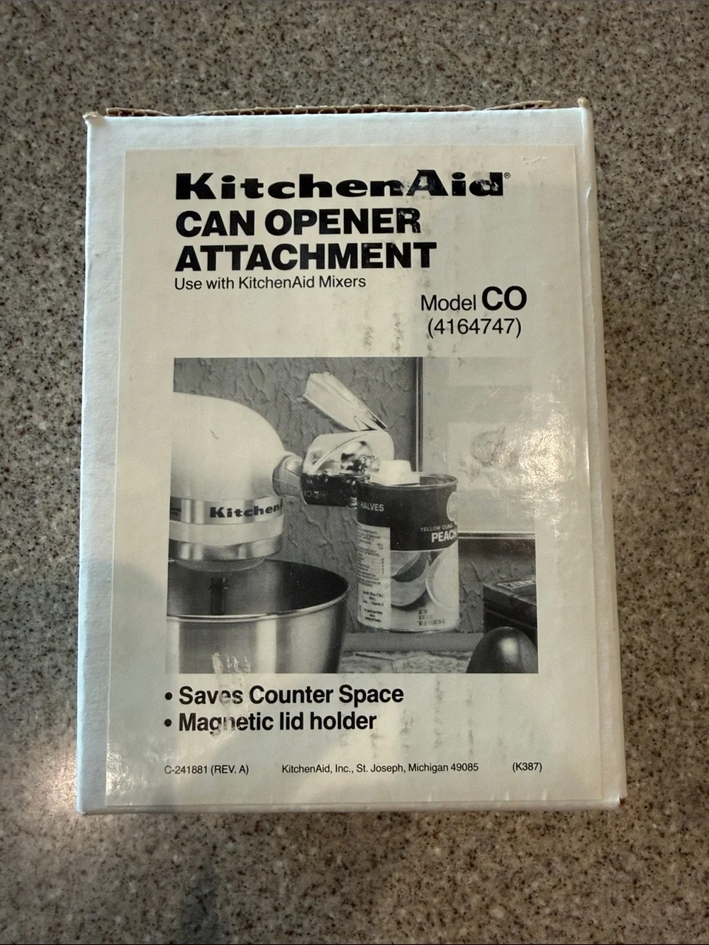 KitchenAid White Can Opener Attachment CO Model